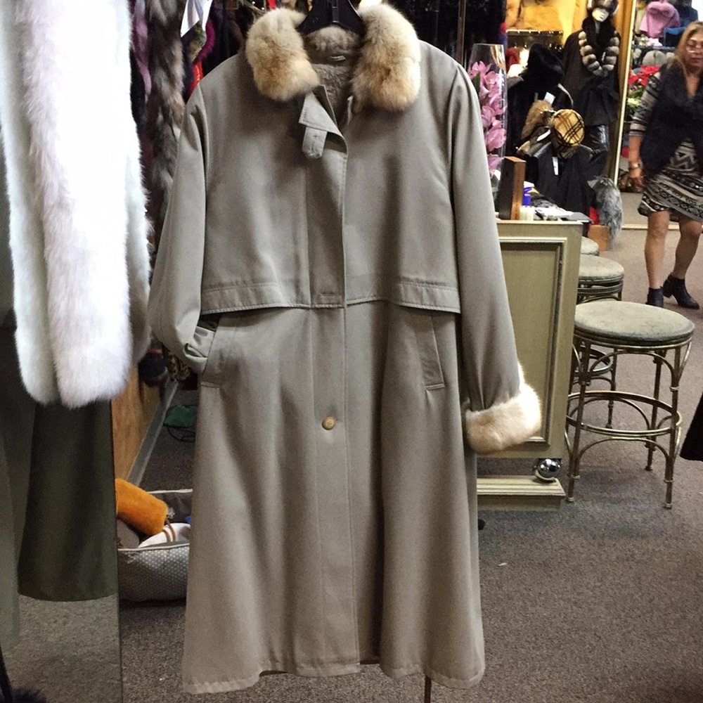 Fur Lined Trench Coat